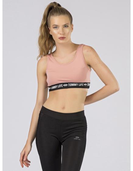 Női sportos felső TOMMY LIFE rózsaszín
