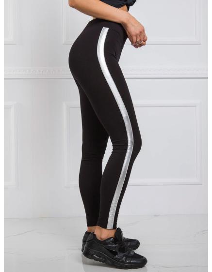 Női leggings RUE PARIS csíkos fekete