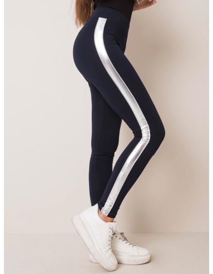 Női leggings RUE PARIS csíkos tengerészkékkel
