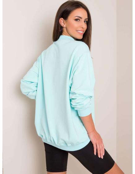 Dámska mikina s kapucňou TWIST mint green