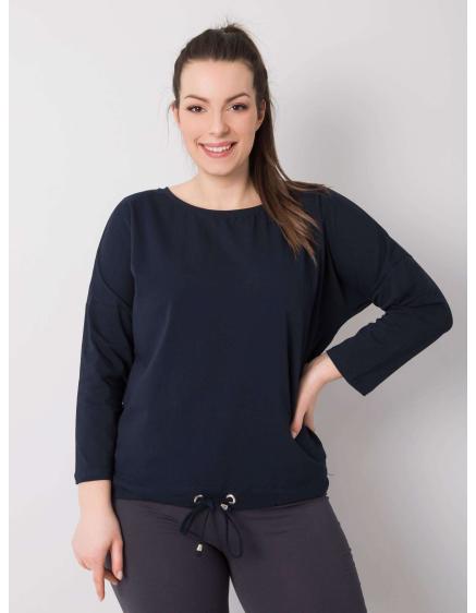 Dámska bavlnená blúzka plus size SANDY blue