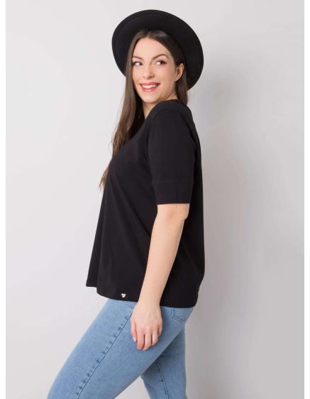 Dámske plus size bavlnené tričko MISSY čierne
