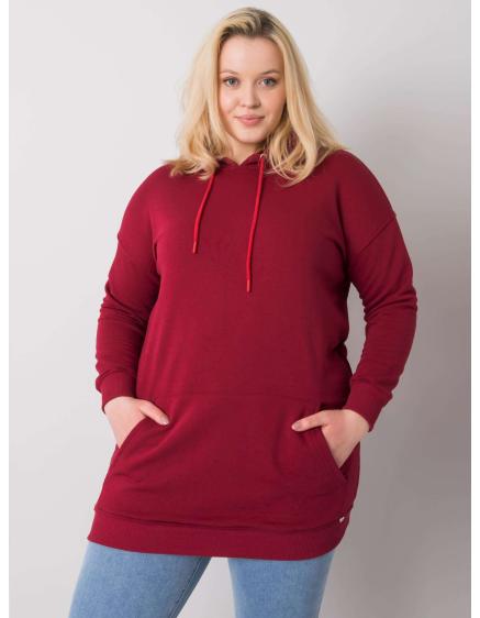 Dámska mikina plus size LUNA burgundy