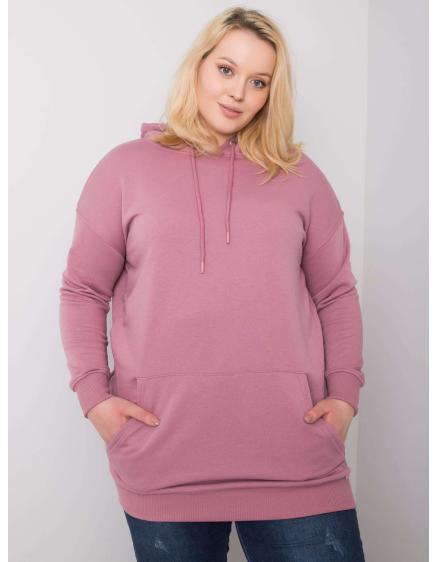 Dámska mikina plus size LUNA pink