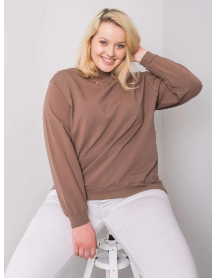 Dámska mikina plus size HARMONY hnedá