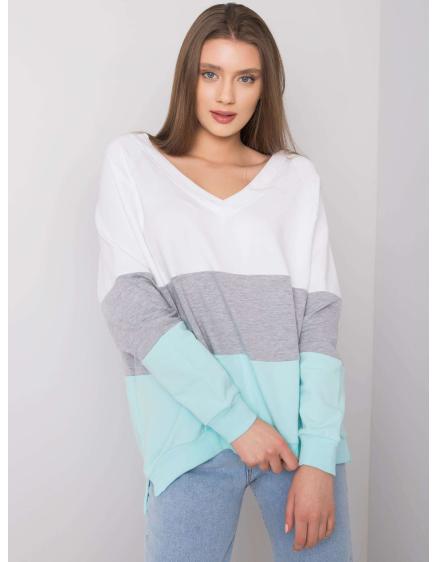 Dámska mikina RUE PARIS Lotta white mint