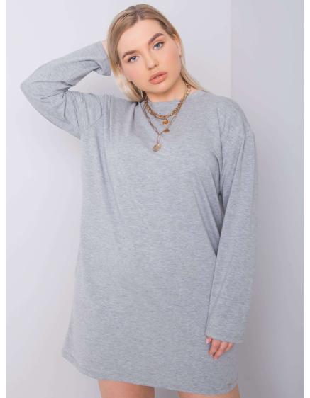 Dámske plus size šaty GISELLE sivé