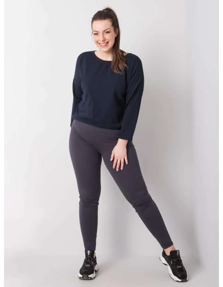 Dámske bavlnené legíny Phoebe plus size šedé