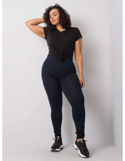 Dámske plus size bavlnené legíny PHOEBE navy blue