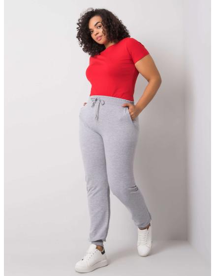 Dámske plus size tepláky BEATRIZ sivé