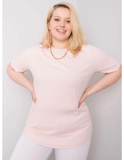 Dámska blúzka plus size STELLA svetlo ružová