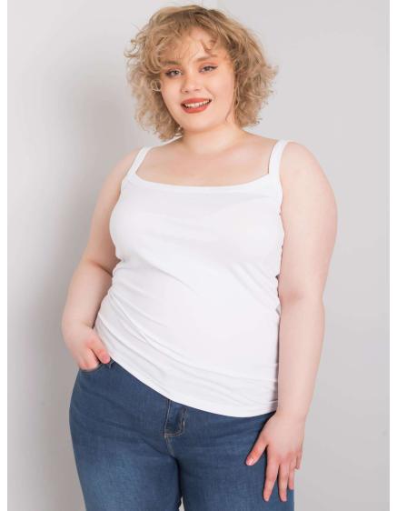 Dámsky plus size bavlnený top SCARLETTE white