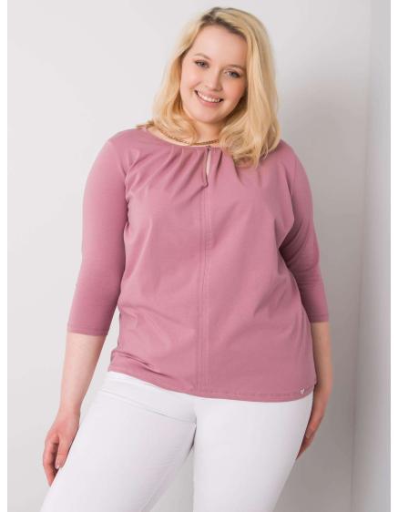 Dámska plus size bavlnená blúzka JODIE pink