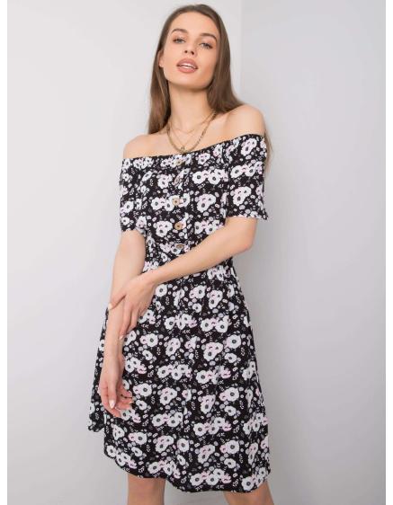 Női virágos ruha Savona SUBLEVEL fekete