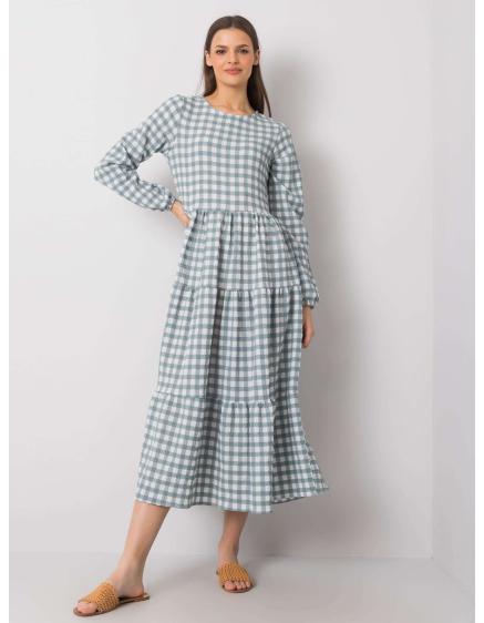 Dámske šaty Pasadena RUE PARIS Mint Green Plaid