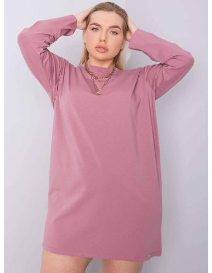 Dámske plus size šaty GISELLE ružové