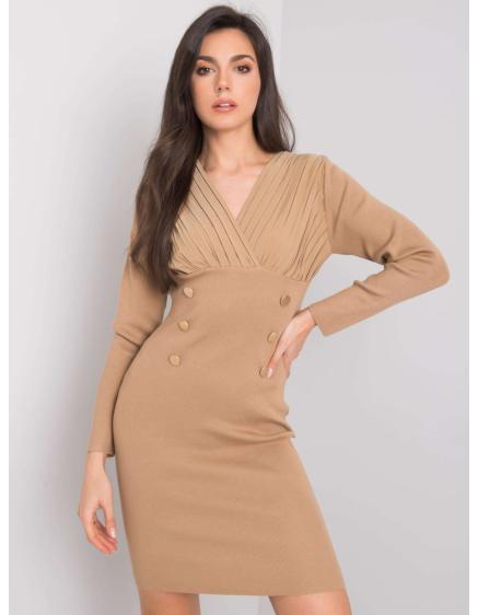 Dámske šaty do pása ARCELIA dark beige