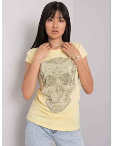 Dámske tričko SKULL svetlo žlté