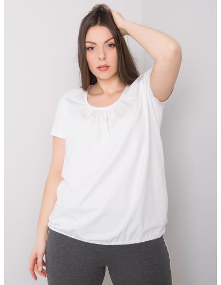 Dámska blúzka plus size z bavlny CELESTE white