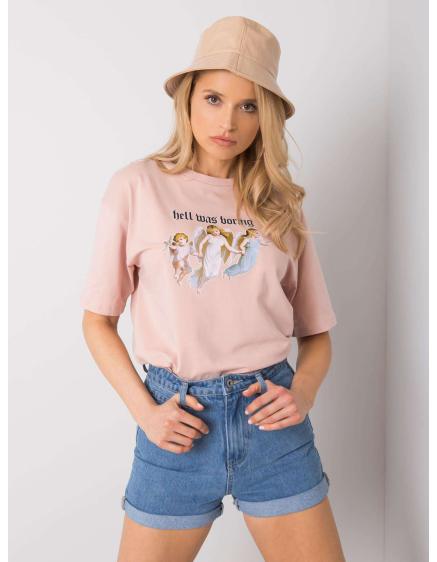 Dámske tričko s potlačou Jasmine RUE PARIS pink