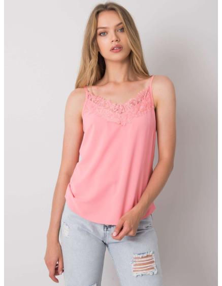Dámsky top ALENNA lace coral pink