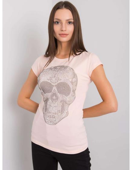Dámske tričko SKULL svetlo ružová