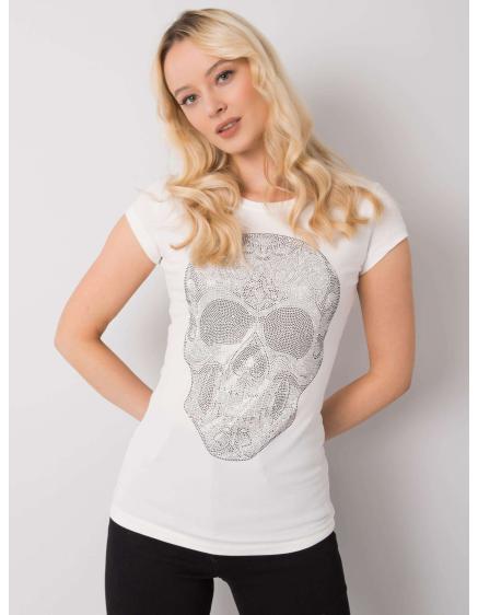 Dámske tričko SKULL ecru