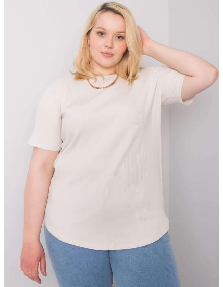 Dámska plus size blúzka STELLA light beige