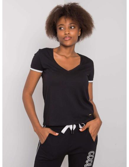Dámske tričko s výstrihom do V Kiarra DON'T KNOW ME black