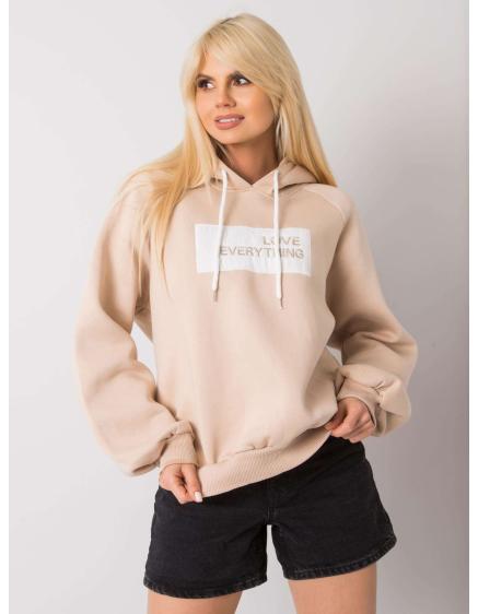 Dámska oversize mikina s kapucňou DINA beige