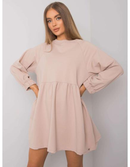 Dámske šaty s dlhým rukávom BELLEVUE light beige