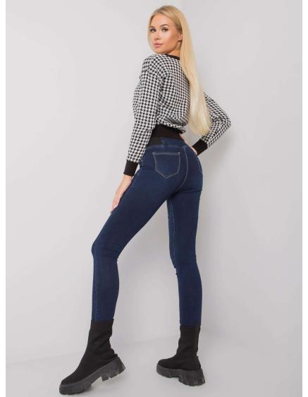 Dámske džínsy s vysokým pásom VERNAL Dark Blue