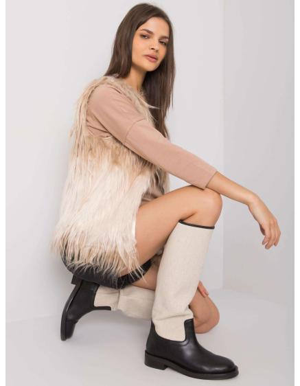 Dámská vesta kožešinová ROMI béžová