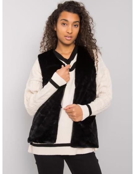 Dámská vesta kožešinová LOXXELY černá
