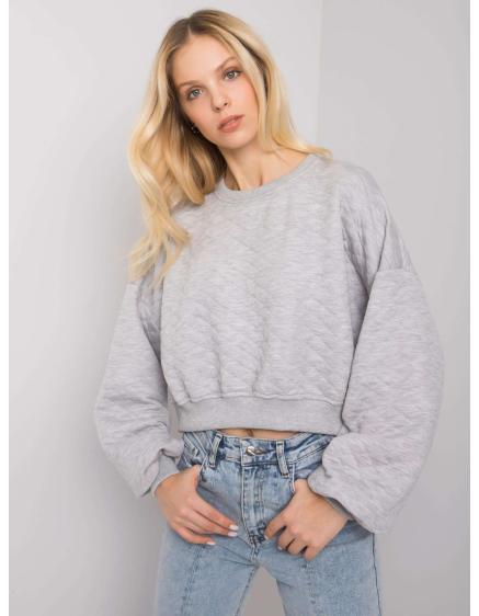 Dámska prešívaná mikina s kapucňou CRYSTAL grey