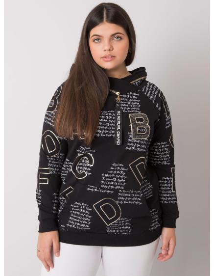 Női plus size pulóver ADELE fekete