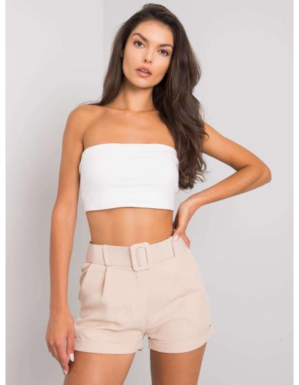 Dámske šortky s opaskom MABINTY beige