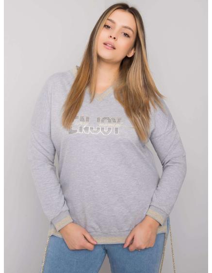 Dámska plus size blúzka LILA sivá