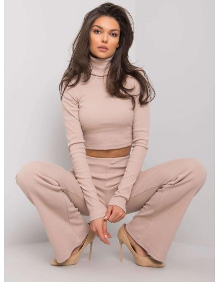 Dámsky komplet s nohavicami Juberri RUE PARIS light beige