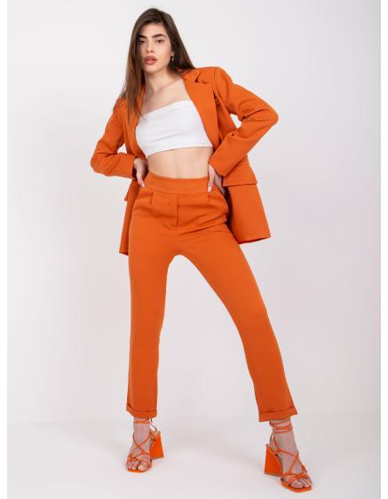Dámske nohavice s vysokým pásom HIDALGO Dark Orange