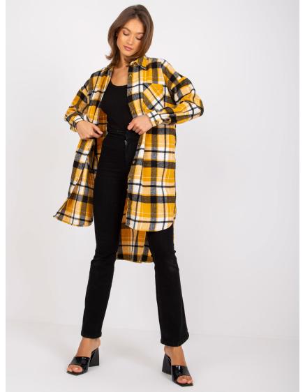 Dámske dlhé bavlnené tričko JOLANTA yellow/black