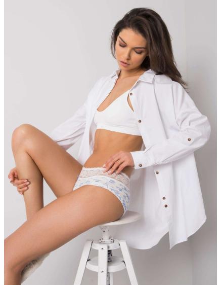 Női mintás bugyi ELDIE ekrü-kék