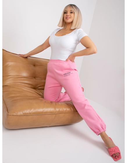 Női magas derekú plus size melegítőnadrág BANNI pink
