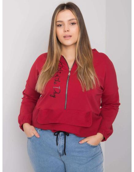 Dámska mikina KAYLEE plus size burgundy
