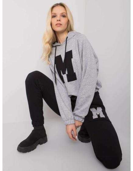 Dámsky set s nášivkou DANIELLE black grey