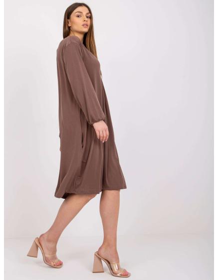 Dámske oversize midi šaty RIMINI hnedé