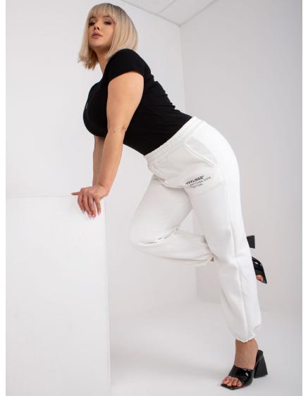 Női Plus Size pamut melegítőnadrág BANNI fehér