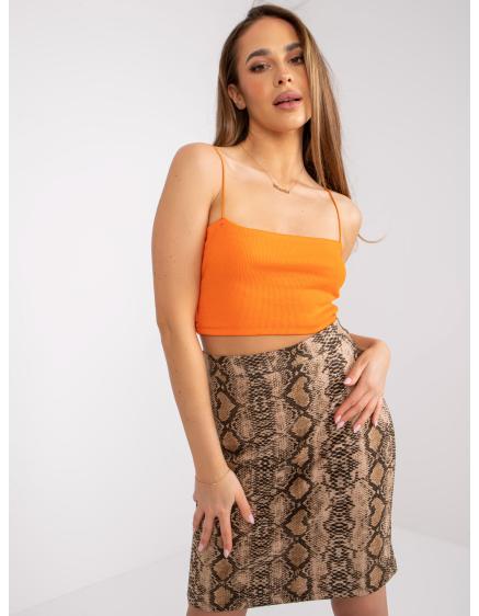 Dámska sukňa so zvieracím vzorom mini AMALLIA dark beige