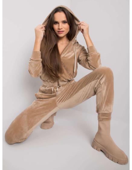 Dámsky velúrový dvojdielny set JUNEAU beige