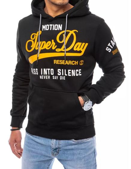 Pánská mikina s kapucí SUPERDAY černá
